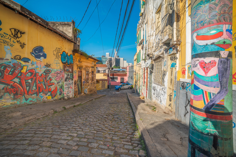 Popular Bohemian Area of ​​Santa Teresa in Rio De Janeiro.